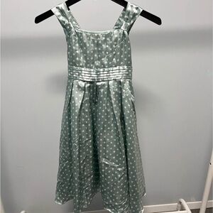 Monsoon Mint Green Polka Dot Satin Dress